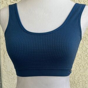 LUCKY BRAND Blue Textured Women's Crop Top SIZE M